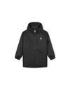 Givenchy Logo-embroidered Hooded Coat In Black