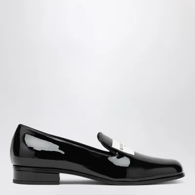 Givenchy Black Patent Leather Tuxedo Loafers