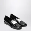 Givenchy Black Patent Leather Tuxedo Loafers Women In Black