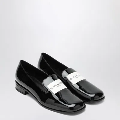 Givenchy Black Patent Leather Tuxedo Loafers Women