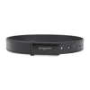 Givenchy 35 Mm Label Belt With Multiple Holes In Black