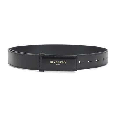 GIVENCHY BLACK PLAQUE SOLID BELT