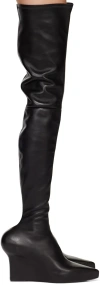 Givenchy Black Pointed Boots In 001 Black
