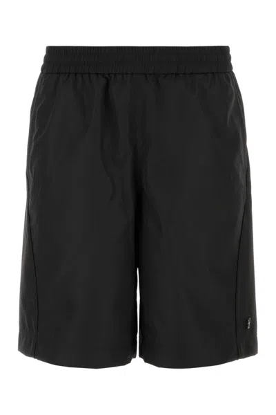 GIVENCHY BLACK POLYESTER BERMUDA SHORTS