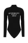 Givenchy High Neck Long Sleeve Bodysuit In Black