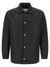 Givenchy Coach Jacket In Polyfaille Embroidered Paris In Green