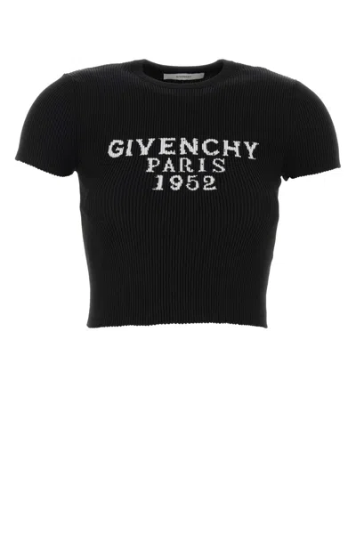 GIVENCHY BLACK POLYESTER T-SHIRT