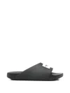 Givenchy Black Polyurethane Sandals Label Slide In Multi