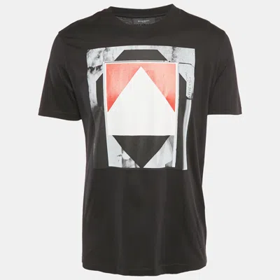 Pre-owned Givenchy Black Printed Cotton Crew Neck T-shirt L