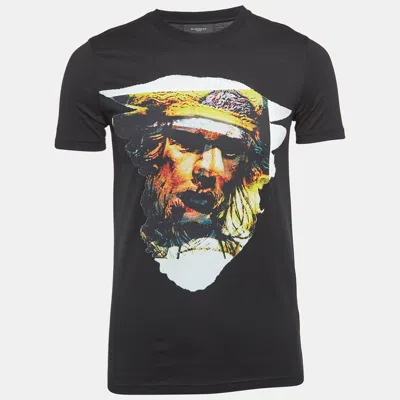 Pre-owned Givenchy Black Printed Cotton Crew Neck T-shirt Xs