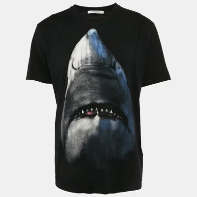 Pre-owned Givenchy Black Printed Cotton Crew Neck T-shirt Xxl