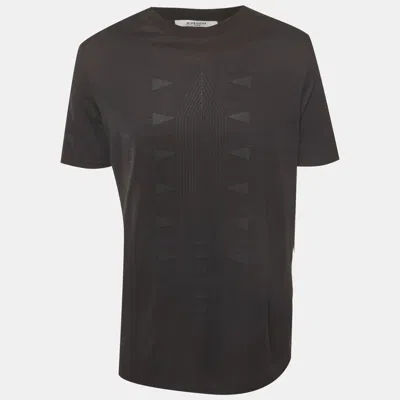 Pre-owned Givenchy Black Printed Jersey Crewneck T-shirt Xs