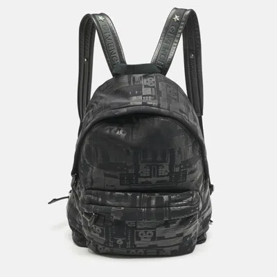 Pre-owned Givenchy Black Printed Padded Nylon Backpack