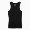 GIVENCHY GIVENCHY BLACK RIBBED COTTON TANK TOP MEN