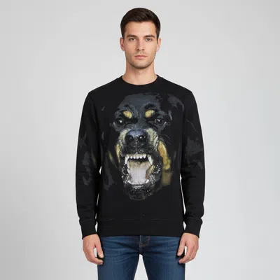 Pre-owned Givenchy Black Rottweiler Print Cotton Long Sleeve Sweatshirt Xs