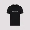 Givenchy Cotton Reverse Slim Fit T-shirt With Signature Print In Black