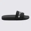 GIVENCHY GIVENCHY BLACK RUBBER LOGO SLIDERS