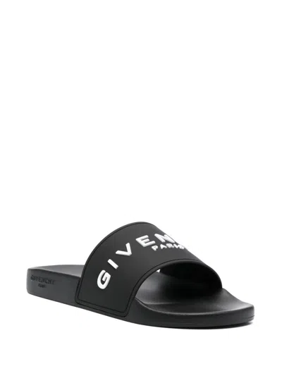 Givenchy Black Rubber Slides