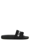 Givenchy Black Rubber Slides With Contrasting Logo