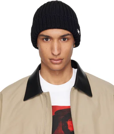 Givenchy Black Safety Pin Beanie