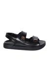 Givenchy Women Leather Sandals With 4g Metal Details In Black