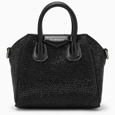 Givenchy Antigona Micro Black Bag With Rhinestones
