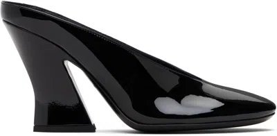 GIVENCHY BLACK SCULPTED MULE HEELS