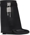 Givenchy Shark Lock 90 Leather Ankle Boots Shoes In Black