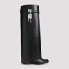 Givenchy High-heeled Boots With Structured Silhouette And Decorative Detail In Black
