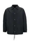 Givenchy Coach Jacket In Polyfaille Embroidered Paris In Black