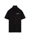Givenchy Black Shirt With Wings Logo Print In Black