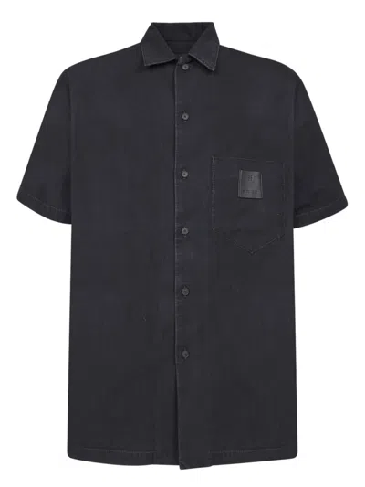 Givenchy Black Short-sleeved Cotton Shirts
