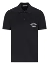 Givenchy Dark Blue Polo Shirt With Logo Embroidery Men In Black