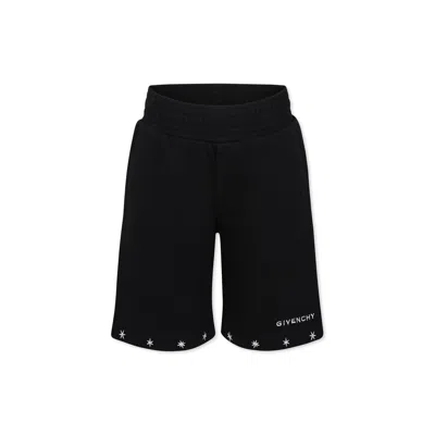 Givenchy Kids' Black Shorts For Boy With Logo