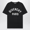 Givenchy Men Black Crewneck T-shirt With Maxi Logo Lettering On The Front In Cotton Man In Black
