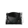 Givenchy Voyou Buckled Leather Shoulder Bag In Black
