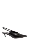 Givenchy Show Kitten-heel Slingback Leather Pumps In Black