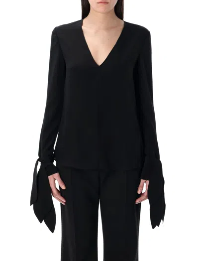 GIVENCHY BLACK SILK BLOUSE