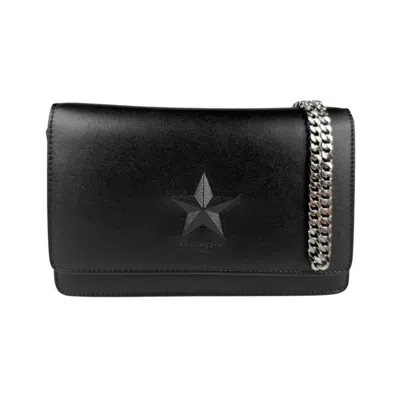Pre-owned Givenchy Black Silver Leather Metal Shoulder Bag () In Multi