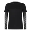 Givenchy Black Silvery Cotton T-shirts And Polos