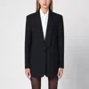 Givenchy Black Single-breasted Jacket With Lurex Stripes In Black