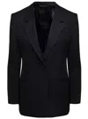 Givenchy Black Single-breasted Jacket With Notched Revers In Wool And Mohair Woman In Black