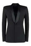 GIVENCHY BLACK SINGLE-BREASTED ONE BUTTON JACKET FOR MEN