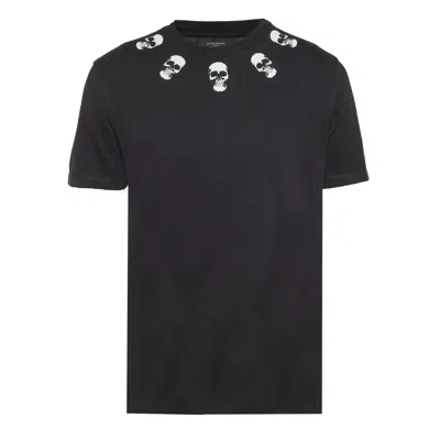 Pre-owned Givenchy Black Skull Print Jersey T-shirt L