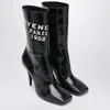 Givenchy Black Sliced Square  Tape Ankle Boots In Black