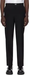 Givenchy Black Slim Fit Tailored 2g Clip Trousers In 001 Black