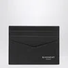 Givenchy Black Card Holder With V Detail And Logo Lettering On The Front In Leather Man In Black