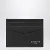 Givenchy Black Card Holder With V Detail And Logo Lettering On The Front In Leather Man In Black