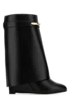 Givenchy Black Solid Heeled Boots In Multi