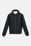Givenchy Black Solid Jacket With Logo In Black